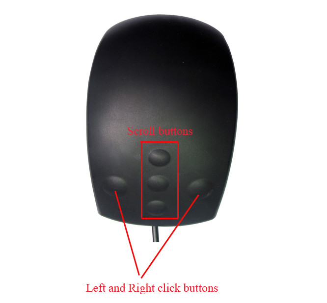 Completely-sealed IP68 Waterproof Washable Anti-virus Disinfectable Medical Mouse With Anti-interference Ferrite Ring