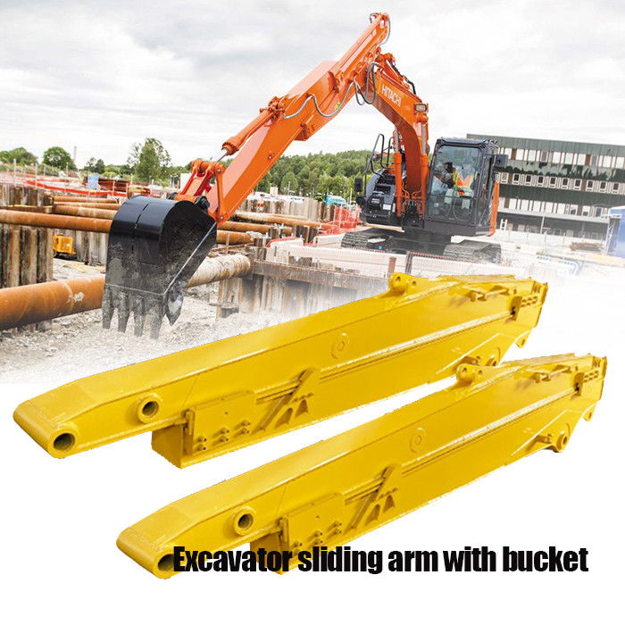 High Strength 0.1CBM Excavator Sliding Arm For Hitachi Komatsu Kato cat excavator telescopic arm telescopic boom excavator boom arm excavator long