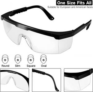 China Unisex Clear Eye Protection Safety Glasses Anti Scratch Anti Fog Safety Goggles on sale