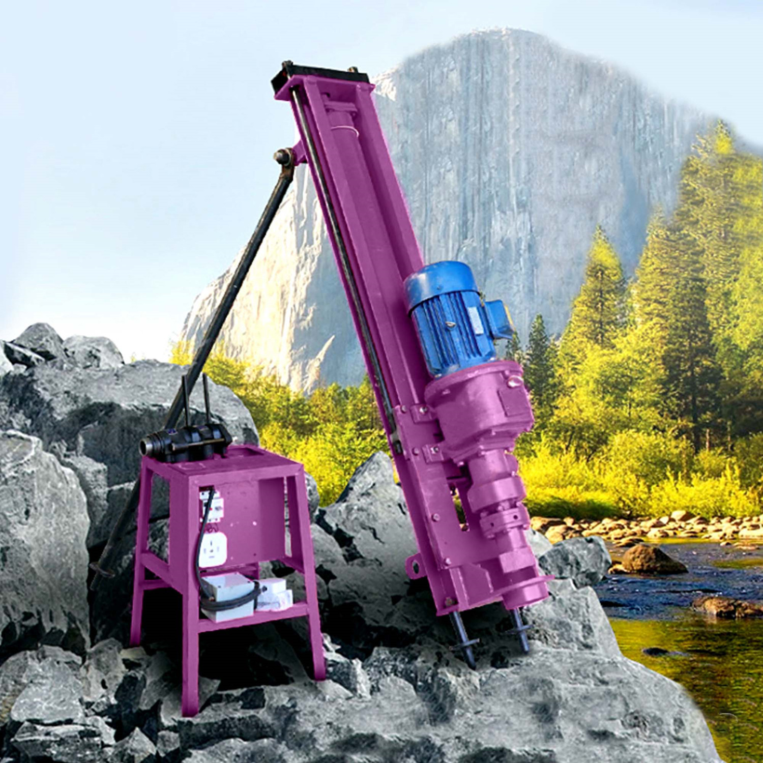 Bucket DTH Drill Rig Mining Machinery Rock Blast Hole Hydraulic DTH Drilling Machine