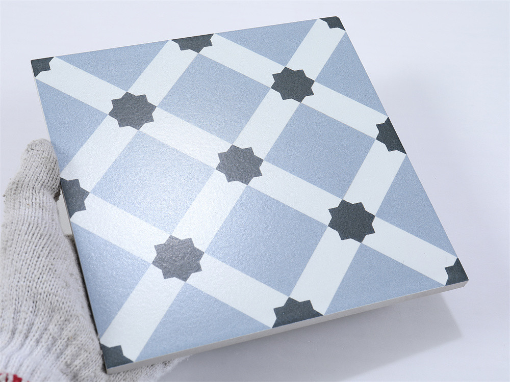 Blue Wear-Resistant 200x200mm Decorative Wall Tiles For Living Room And Durable Ceramic Rustic Tiles For Bedroom