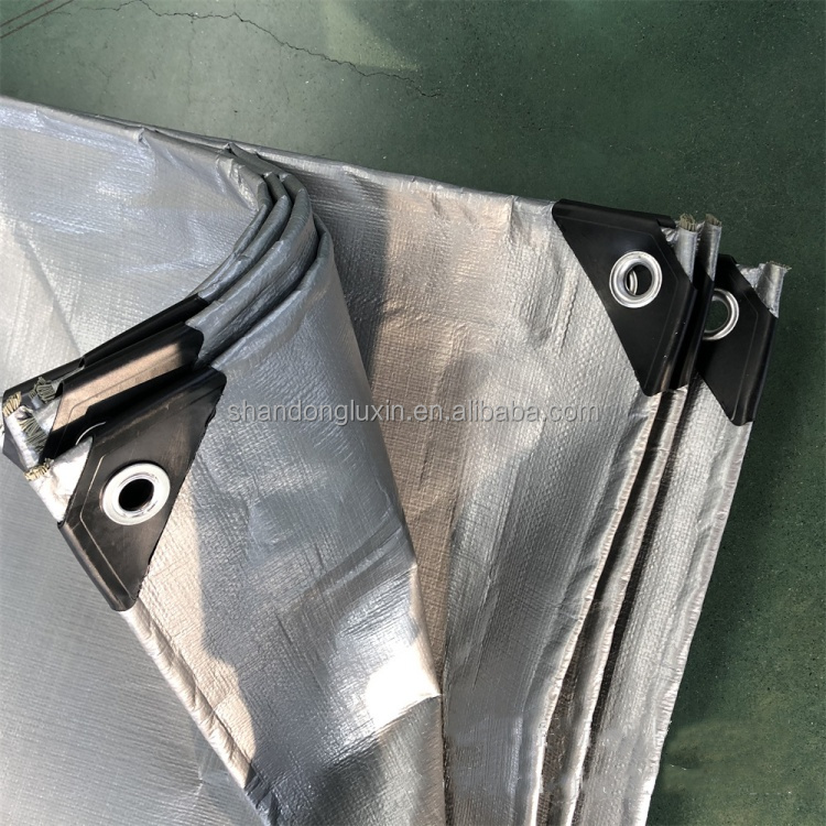 PE Waterproof Tarpaulin Heavy Duty Sliver/Black Polyethylene Plastic Cover for Outdoor