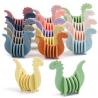 Buy cheap 6PCS Baby Silicone Toys Building Blocks Dinosaur CE / EN71 / FDA from wholesalers