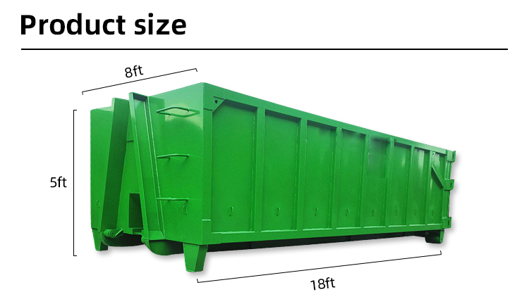 20/30/40 Yard Roll Off Dumpster Corrosion-Proof Steel Design  Ideal for Roofing, Landscaping & Municipal Projects 2