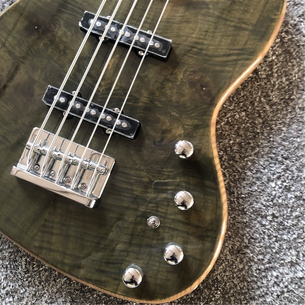 Factory custom shop 5 string bass guitar TBK Basswood body Rosewood finger custom bass guitar