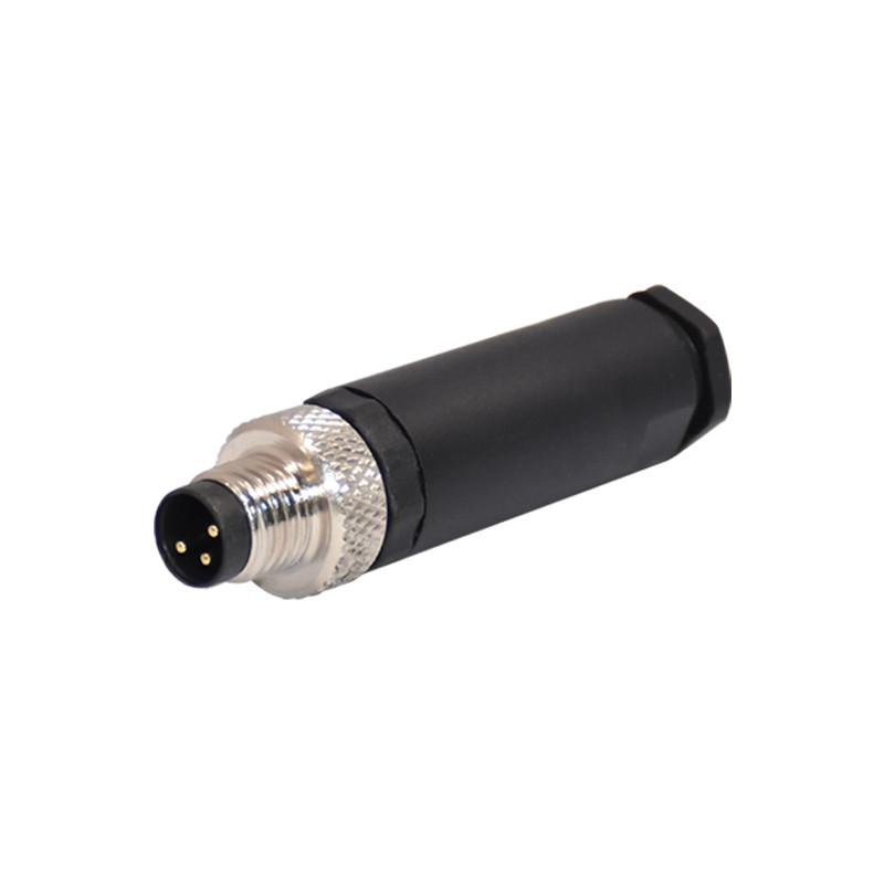 4P Male M8 Waterproof Connector Plastic Field Assembly Wireable Attachable Connector