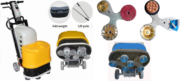 20" 6 Heads Stone Floor Polishing And Grinding 220V Single Phase