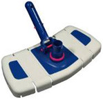 Plastic Cleaning Pool Vacuum Brush Head Retagular Shape With Bumper Side Brush