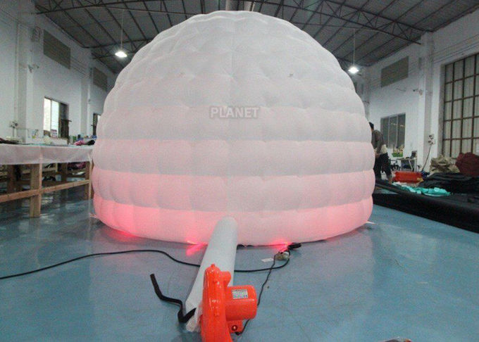 3m White Oxford Cloth Inflatable Bubble Igloo Dome Tent With Led Light