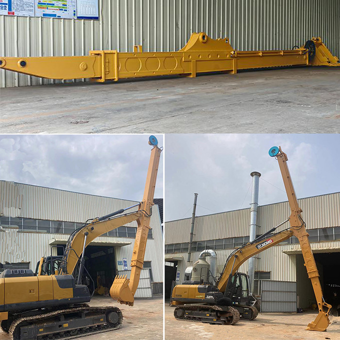 14M 15M Excavator Telescopic Arm Long Arm With Bucket Digging Foundation Pit