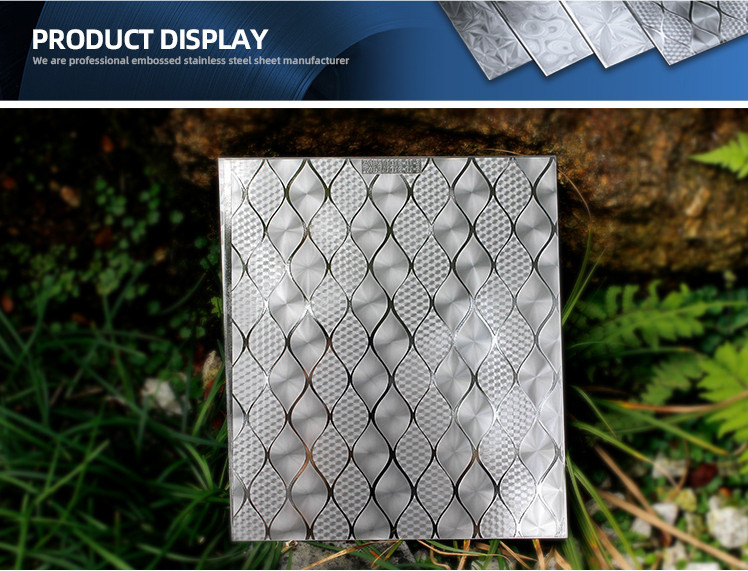 Embossed Interior 304 Stainless Steel Decorative Sheet Customized
