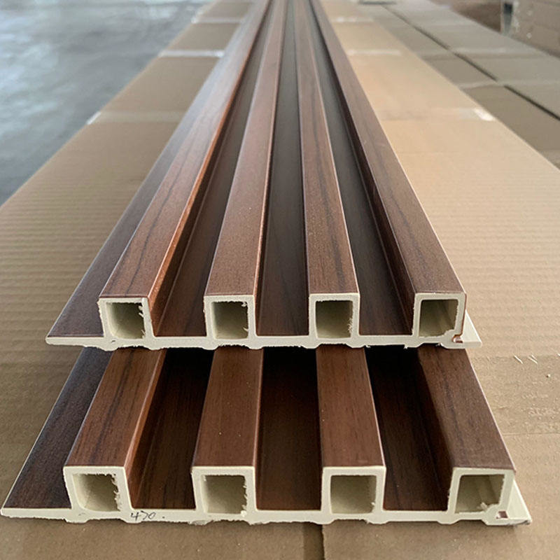 Home Decoration 160*24mm 3d Fluted Wpc Wall Panels Cladding Morden