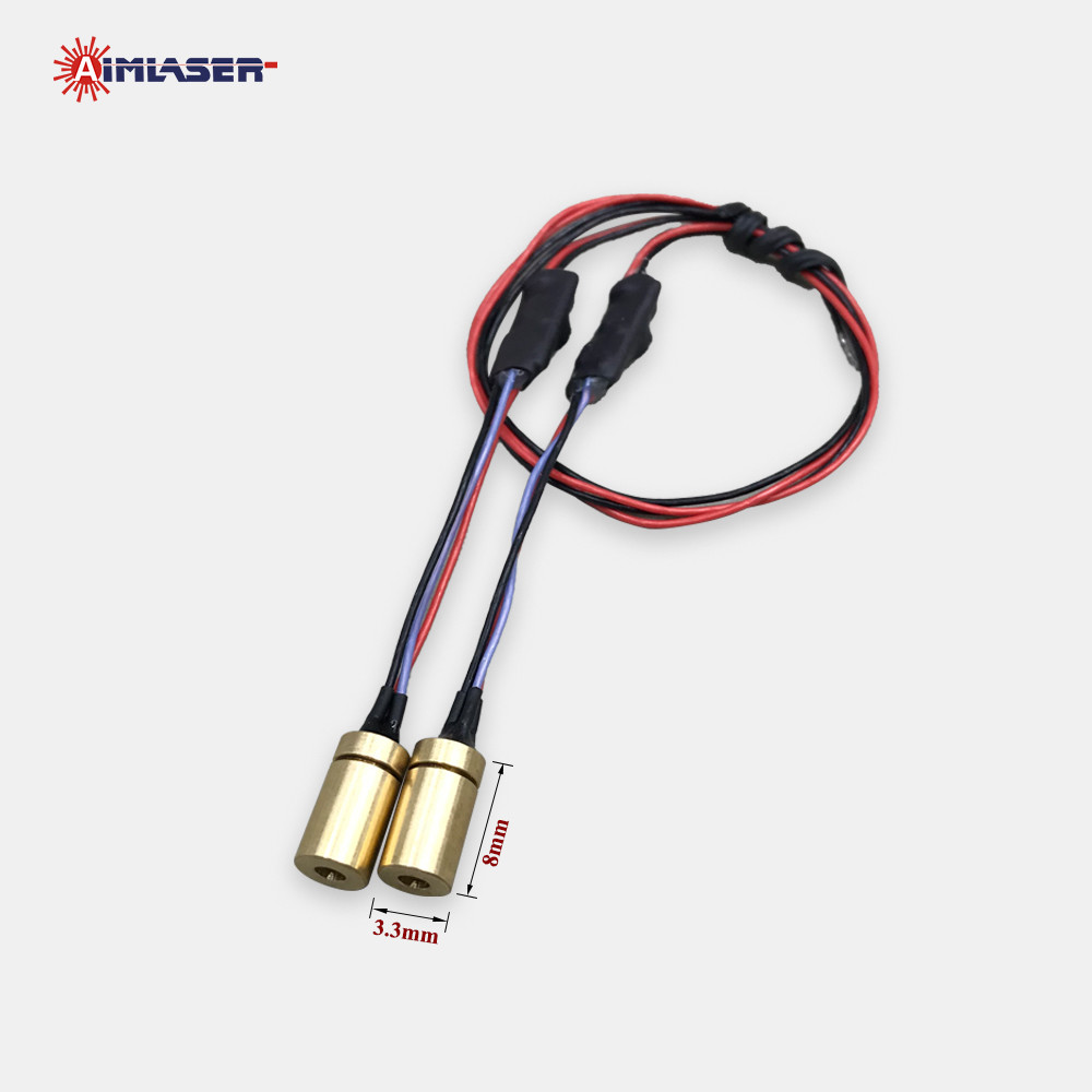 3.3x8.0mm Mininature Laser Diode Module 650nm 1mW Customizable for Gun Laser Sight and Grip Small Laser Head