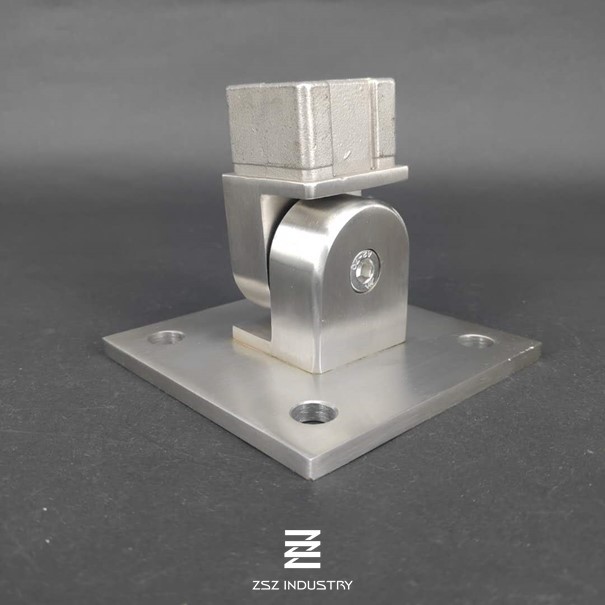 Professional Glass Balcony Railing / Stainless Steel Square Post Silver Color Box Packaging
