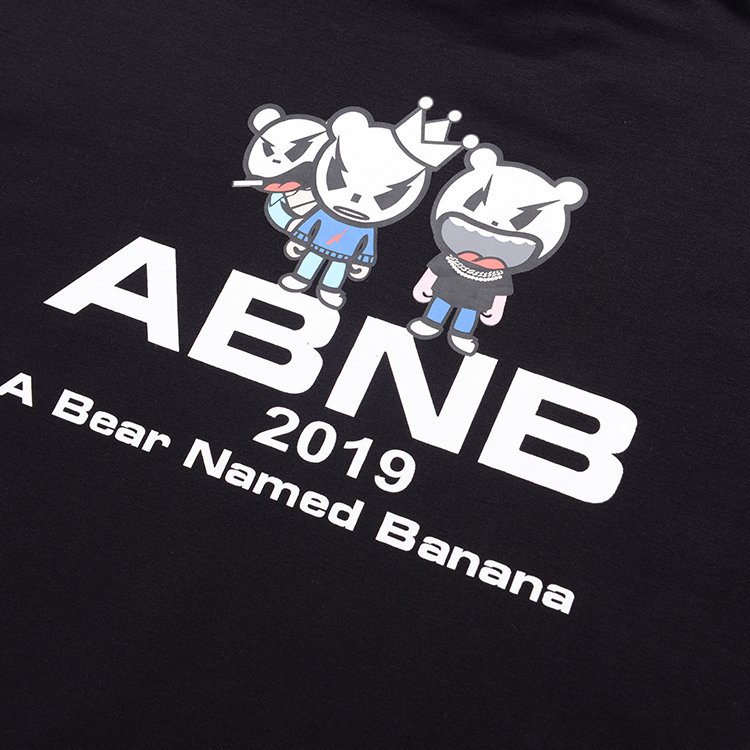 Black Color Custom Printed Sweatshirts , Autumn Winter Hoodie Print Pattern