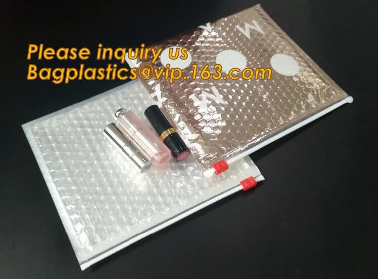 Cosmetic Slider Zip lockkk Bubble Bags Bubble Slide Pouch,Zip lockkk esd bubble bag bubble packaging wrap cosmetic pouch slide