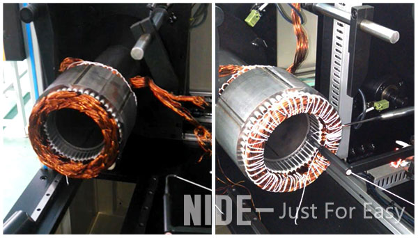 motor stator coil lacer
