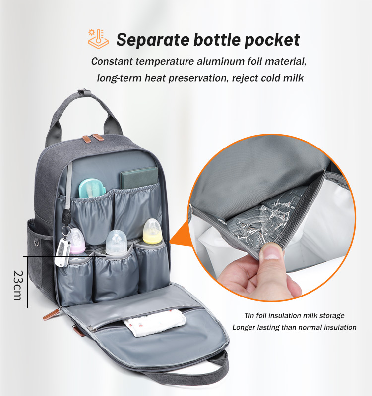20L-35L Soft Handle Multifunctional Diaper Bag Backpack 31*17*40cm