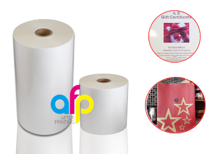 Customized Size Glossy / Matt Lamination Roll , Plastic Clear Laminate Roll