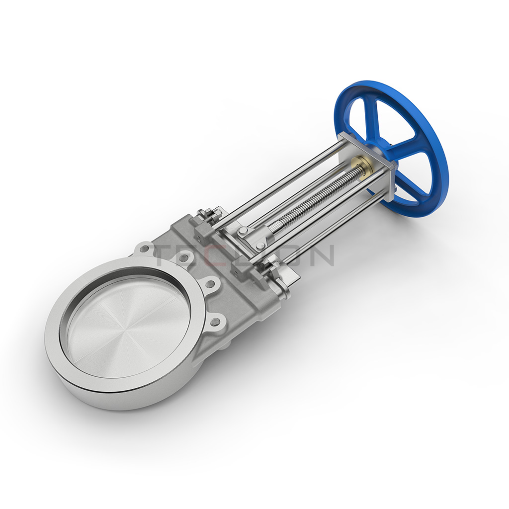 DN300 Stainless Steel Knife Pneumatic Gate Valve With Actuator OBM