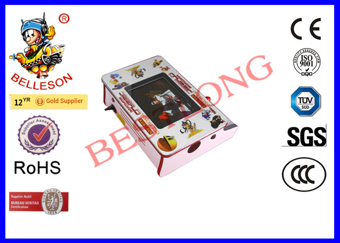 White Mini Arcade Cabinet , Arcade Multi Game Machine With Stereo Speakers