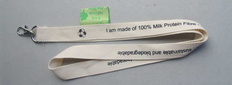 Colorful Bamboo Milk RPET Eco Friendly Lanyards For Business Gifts