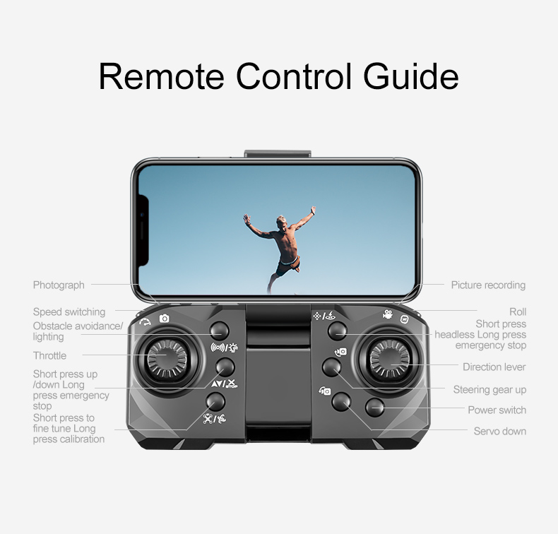 Beginner Drones Three-axis Flow Positioning Brushless Mini Foldable Drone with Infrared Obstacle Avoidance and 4k Camera