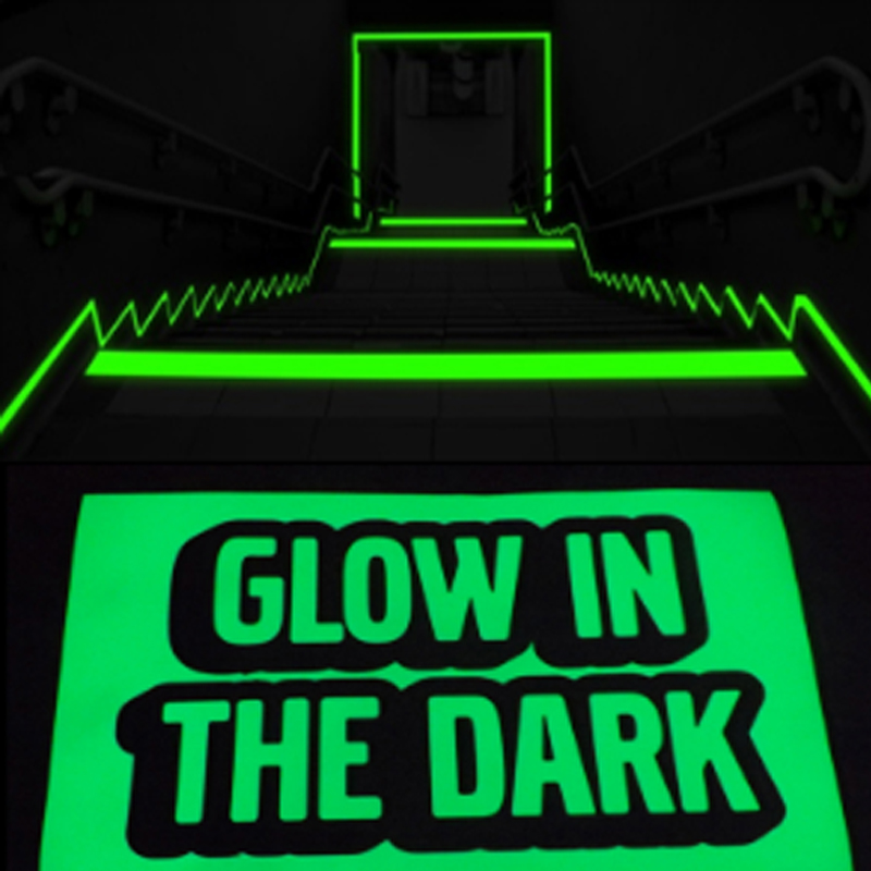 PVC Glow In The Dark Reflective Tape For Home Decorations Self Adhesive Warning Tape
