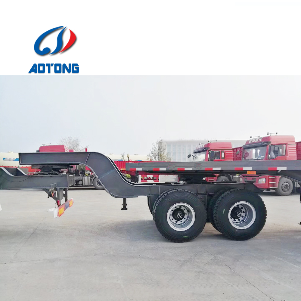40ft Container Platform Flatbed Semi-Trailer with Front Wall in Heavy Duty Design
