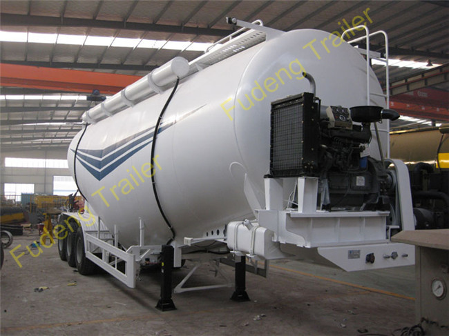 Tri axle bulk cement tanker trailer lime powder coal ash powder trailer sale