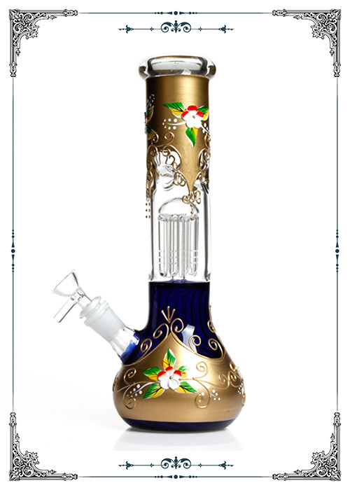 Cooper Art Borosilicate Glass Smoking Glass Tube 6 Arms Perc 50x5mm