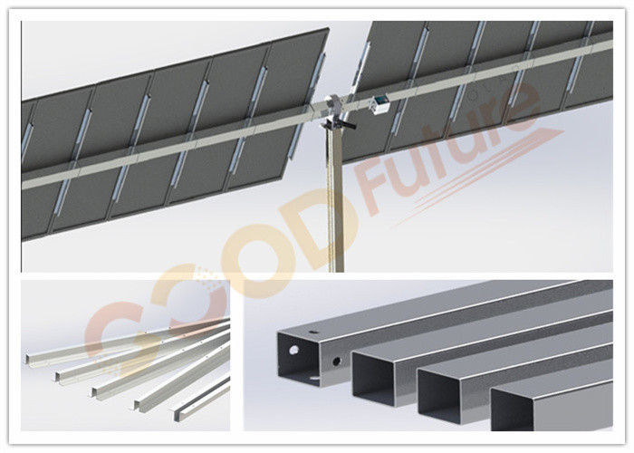 10MW Ground Mount Solar Tracking System 90 Modules Strong Wind Protection