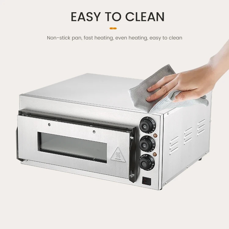 Stainless Steel Electric Pizza Baking Oven Double Deck for Household and Restaurant