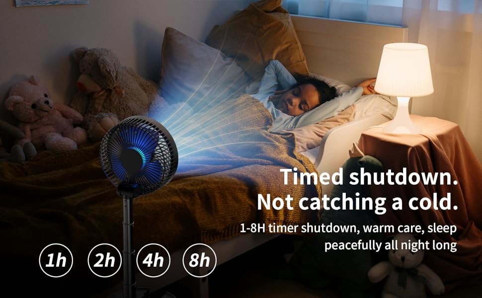 Socool Fan 20000mAh Portable Remote Control Fan Indoor And Outdoor Camping Fan 9 Modes Type-C Adjustable Table Fan