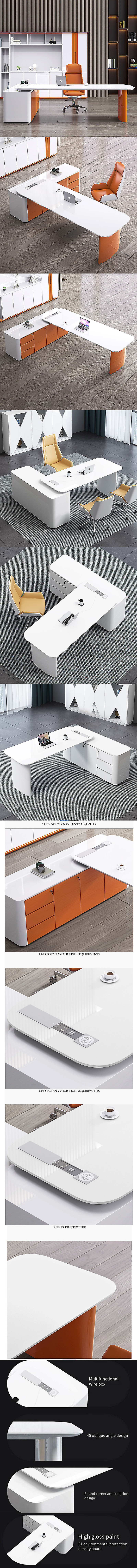 Personalized L-shaped Executive Desk Office Furniture Customized Desks