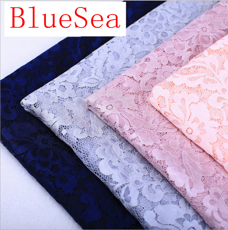2017 Hot Sale Garment Accessories Strech French Lace Fabric with Different Color-