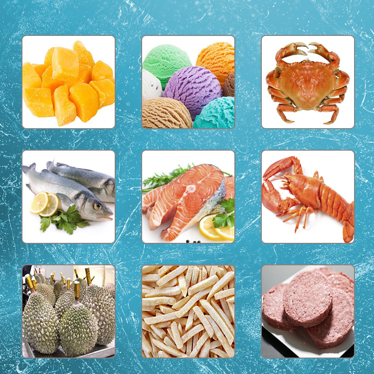 SUS304 2000kg/H Food Freezing Machine Quick Freezing Machine For Seafood