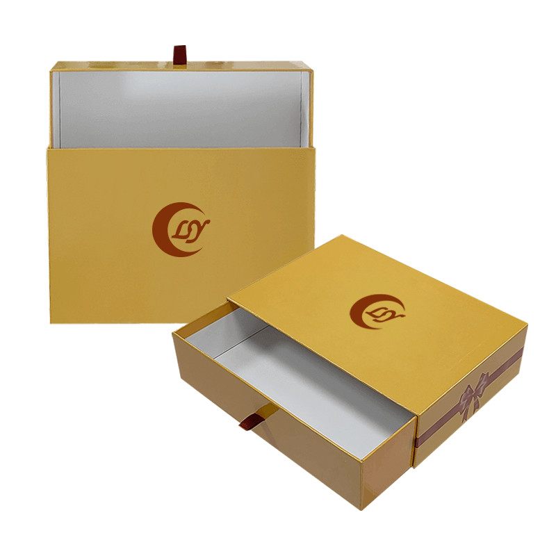 Custom Slid Drawer Gift Paper Box With Color Printing for Gift Sets Packing Packages Paper Rigid Box