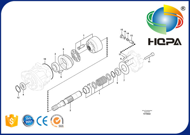 VOE14533496 14533496 Fan Motor For Volvo EC330B EC330C EC340D EC360B