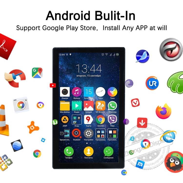 Stylish Android/Windows Digital Signage With 16.7M Color 2GB RAM Video Autoplay