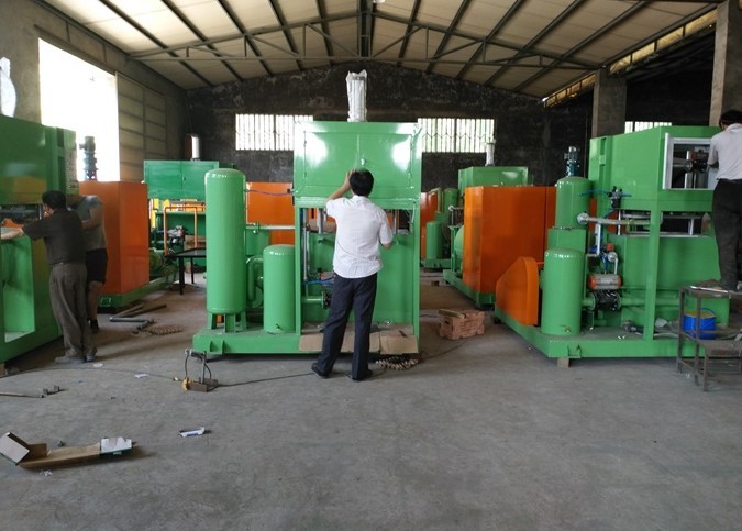 Semi Automatic Egg Tray Machine 3 Sets Forming Molds 1000 Pcs/h Capacity