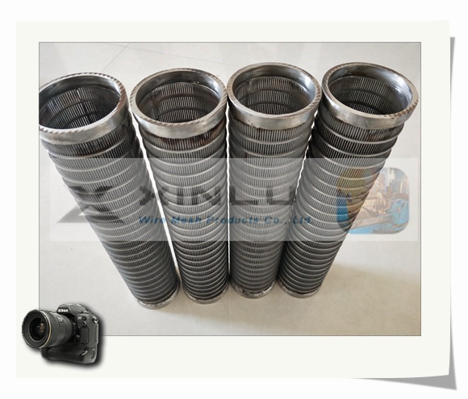 Filter Water Well Screen Pipe Wire Wrapped SS304L V Shape Strainer Pipe