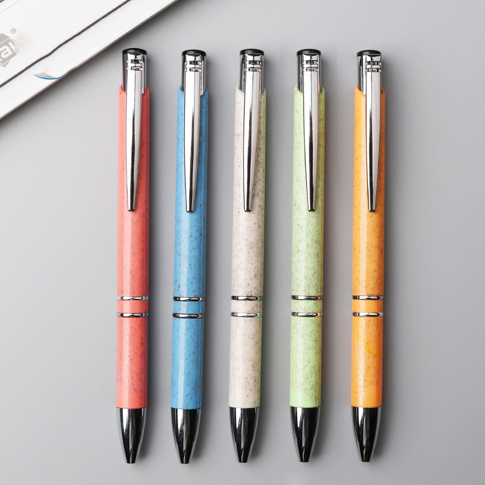 Customization Logo Plastic Office And School Supplies Colorful Metal Ballpoint Pen