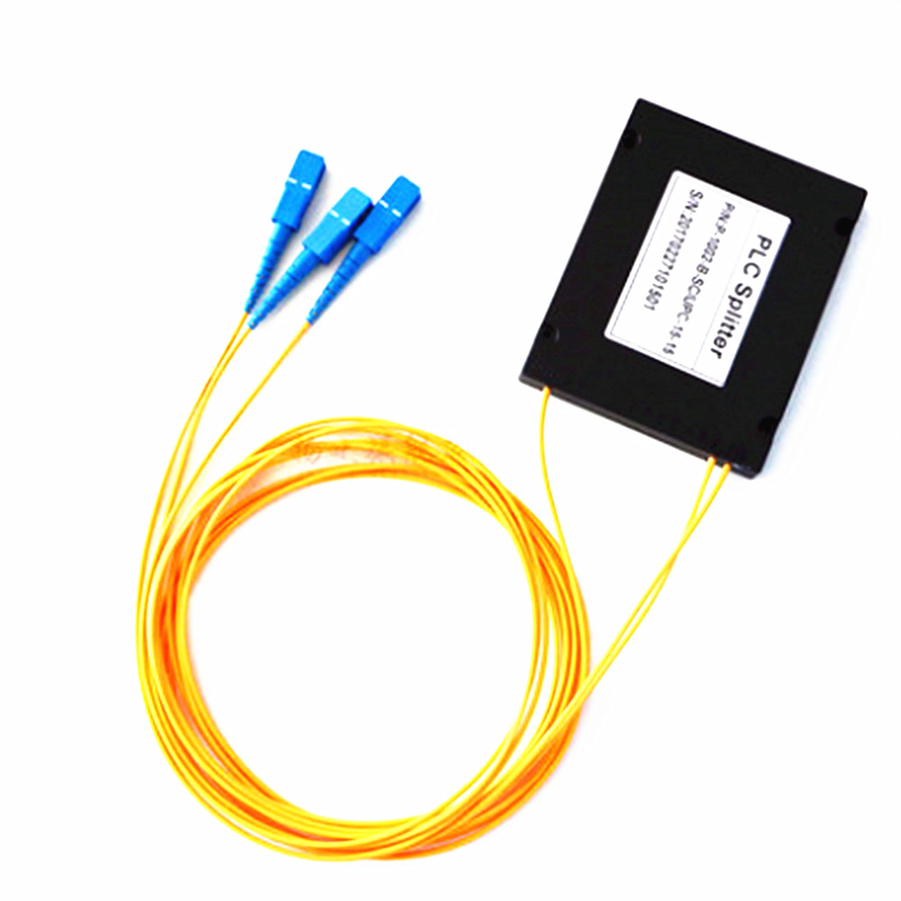 Single Mode SC APC 1*4 PLC Fiber Optic Cable Splitter With SC / APC Connectors