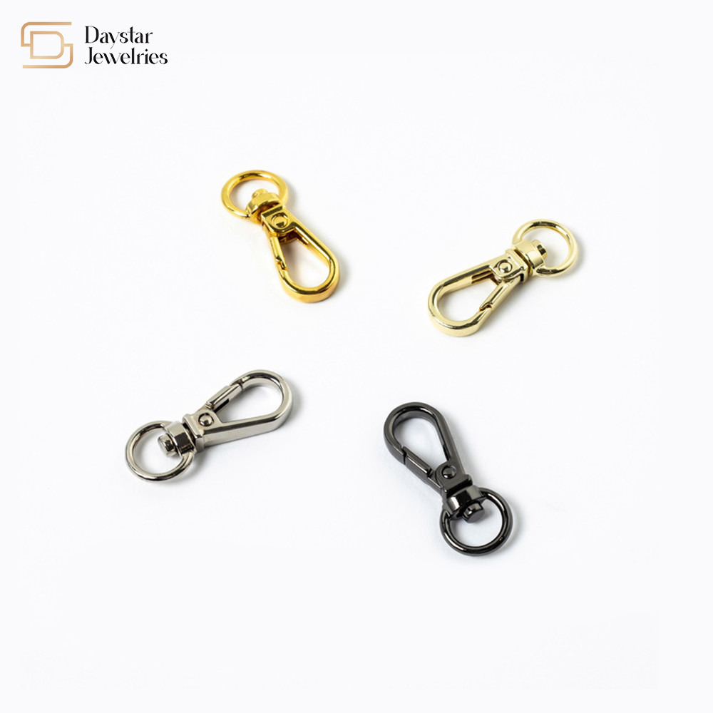 Key Ring Lanyard Bags Metal Lobster Claw Clasp , Swivel Snap Hooks With O Ring