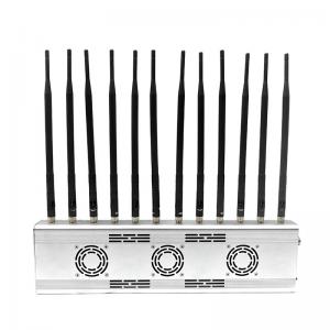 Buy cheap Mobile Cell Phone Signal Jammer 50m Radius 12 Channel Wireless Signal Blocker product