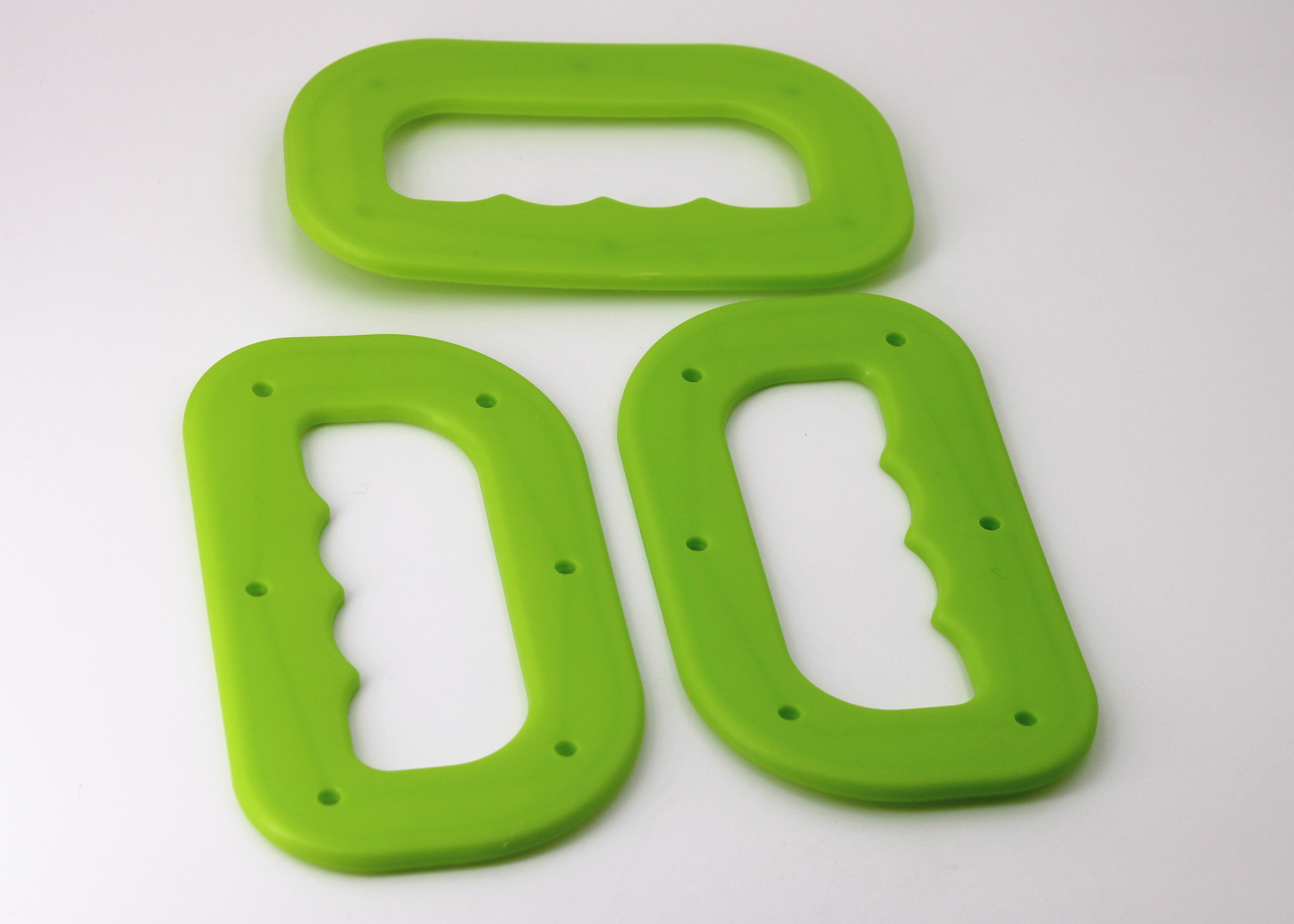Blue / Green / Yellow Snap Type Hard Plastic Bag Handles With 6 Lock Holes