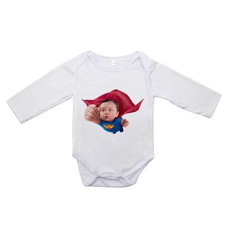 Newborn Infant Long Sleeve Sublimation Onesie Blanks For Heat Transfer Printing