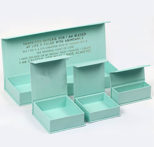 Flip Top Magnetic Jewelry Packaging Box Custom Size Accepted