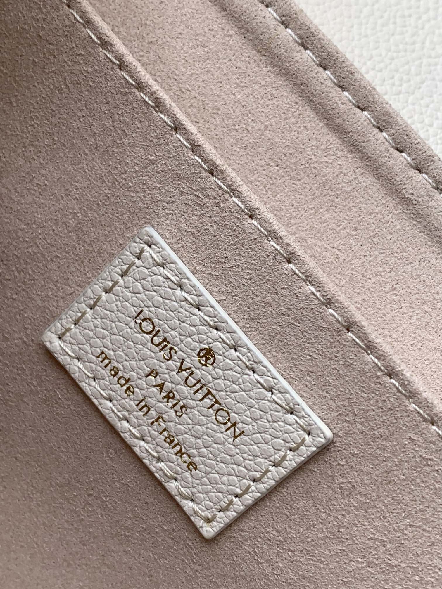 Favorite Creme Mini Sling Bag Branded LV Rose Trianon Two Monogram Empreinte Leather